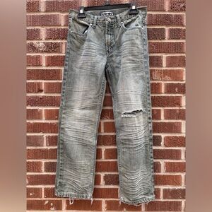Seven Souls Women’s Sz 16 2000s grunge distressed faded gray jeans RUN SMALL